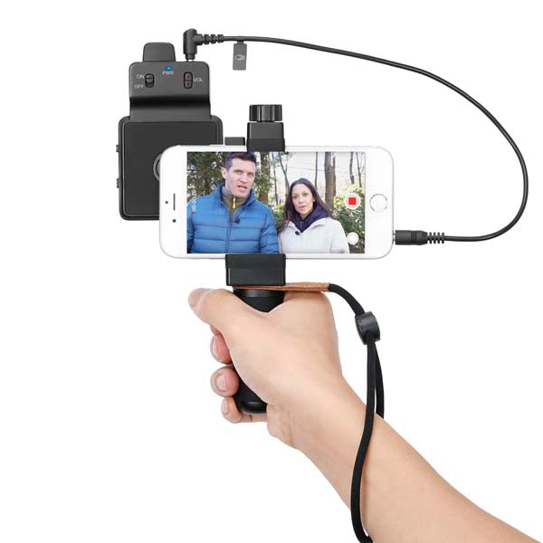 BOYA SmartCine W2 Dual Wireless Video Kit – 2 Mics + LED Ring & Lens Setup