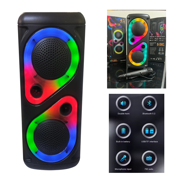 Blueseed BS-105 Portable Bluetooth Speaker with RGB LED Lighting