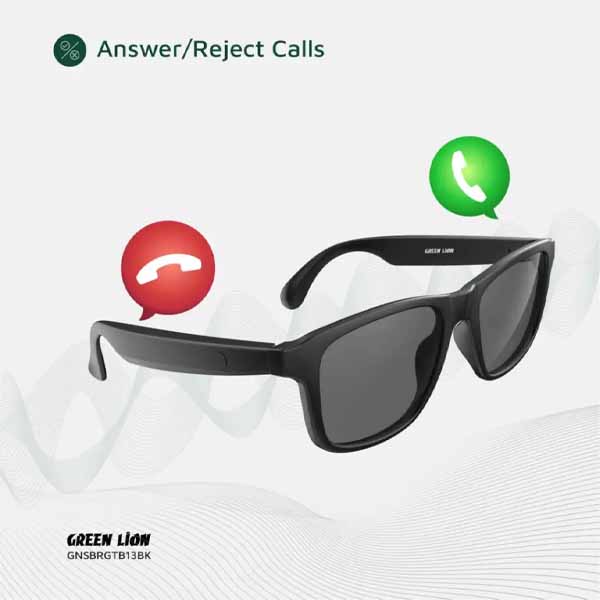Green Lion Sydney Smart Glasses - Black