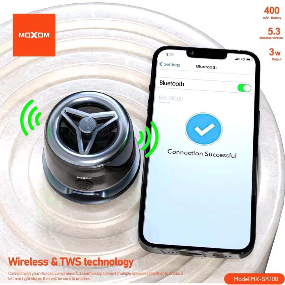 MOXOM MX-SK100 Magnetic Wireless Bluetooth Speaker