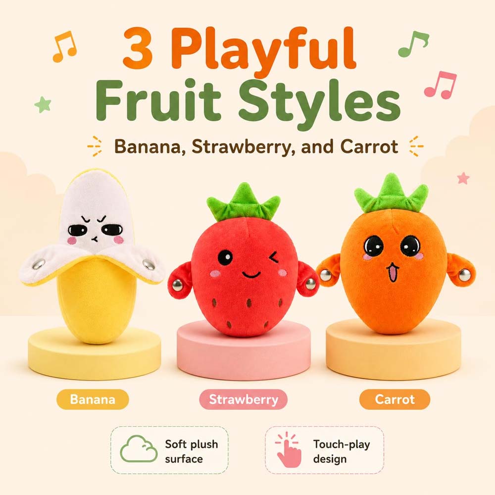 Playful Fruit Plush Toy with Interactive Sound
