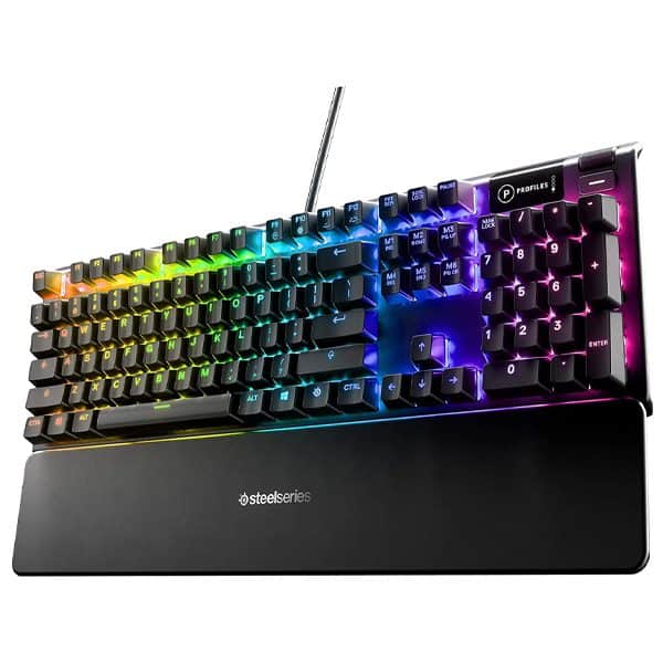 لوحة مفاتيح الألعاب الميكانيكية الهجينة SteelSeries Apex 5 مع إضاءة RGB لكل مفتاح "صندوق مفتوح"