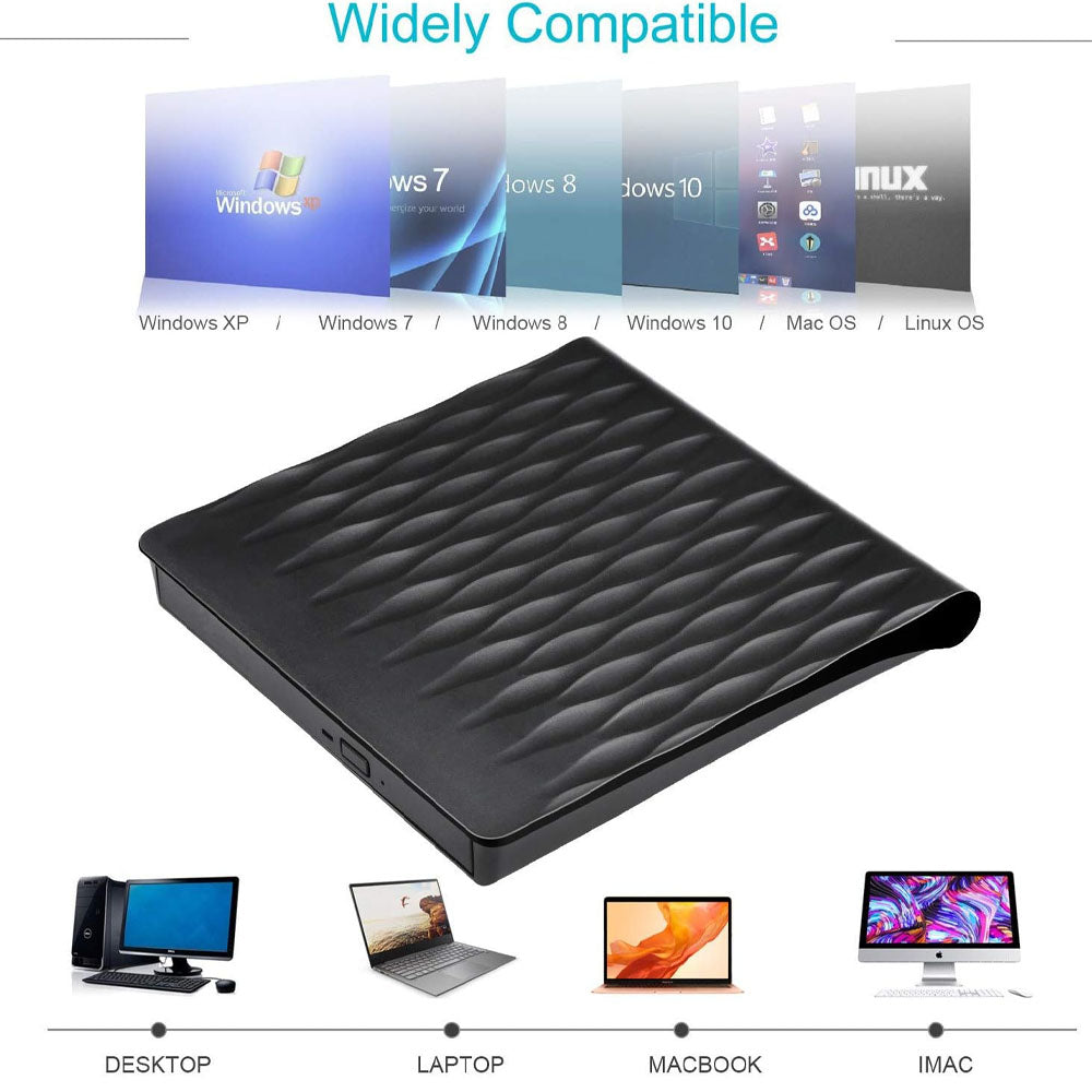 USB-C External CD/DVD Drive – USB 3.0 DVD Burner & Writer
