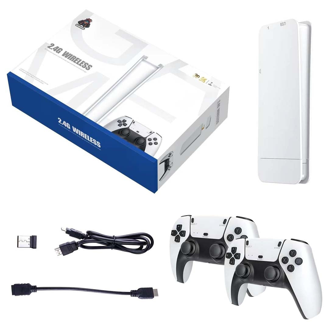 GAME STICK PS5 – 4K Retro Gaming Console with 15,000+ Pre-Loaded Classic Games and Dual Controllers