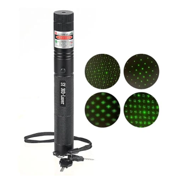 Astronomy Green Laser Pointer 8000 m Range – Rechargeable, Adjustable Focus