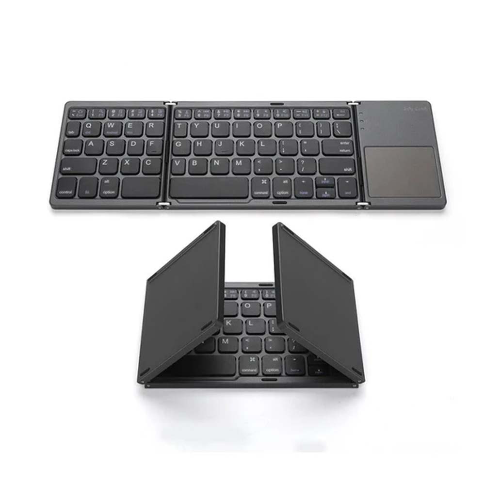 B033 Foldable Wireless Bluetooth Keyboard with Integrated Touchpad