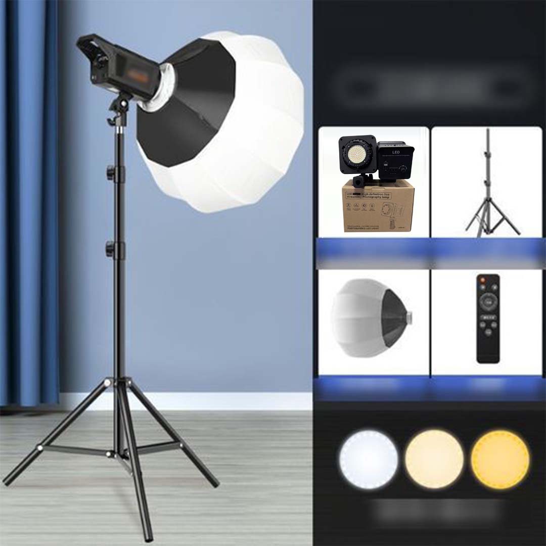 100W Photography LED Light with Softbox & Tripod – Professional Studio Lighting Kit for Makeup Artists & Content Creators