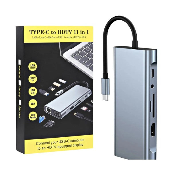 USB-C to HDMI 11-in-1 Multi-Function Docking Station Adapter