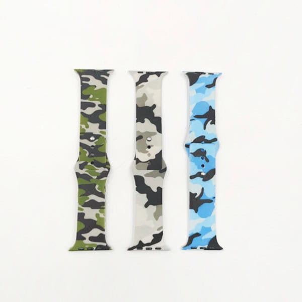 Camouflage Silicone Watchband For Apple Watch