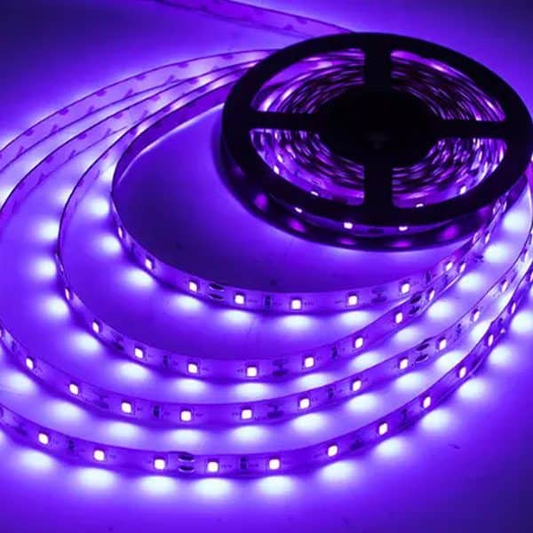 شريط إضاءة LED بالأشعة فوق البنفسجية يعمل بمنفذ USB بجهد 5 فولت بطول 395-405 نانومتر، 2835، 60 مصباحًا/م، مرن، بنفسجي، ضوء أسود، حفلة فلورية للدي جي