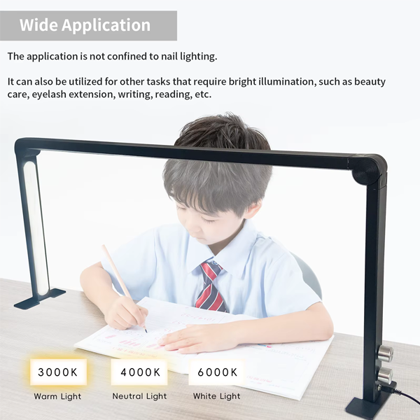 Half Moon Nail LED Desk Lamp 36W Foldable Manicure Light