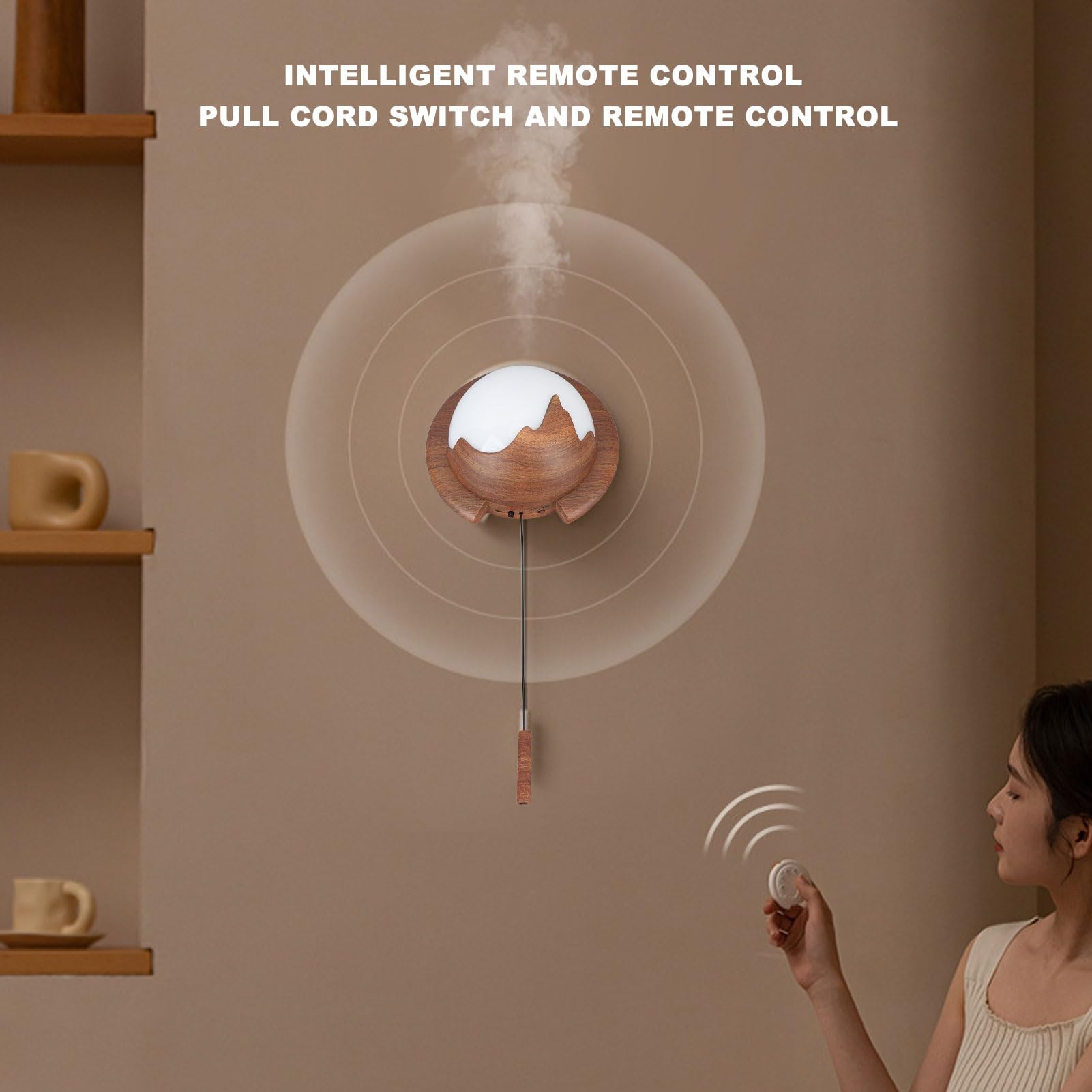 تحميل الفيديو: Essential Oil Diffuser – Wall-Mounted Aromatherapy Lamp with Remote &amp; 7-Color LED