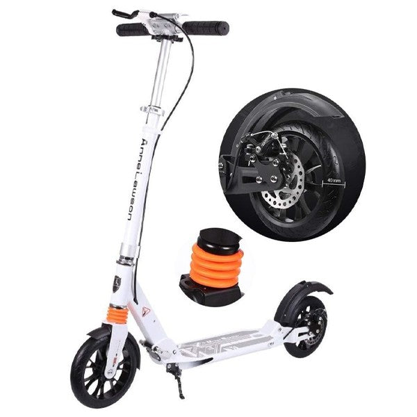 Portable Lightweight Kick Scooter for Adults, Teens & Kids – Foldable with Adjustable Handlebar and Suspension