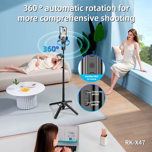 Auto AI Face Tracking Camera Phone Holder 360° – Smart Shooting Stand for Smartphones