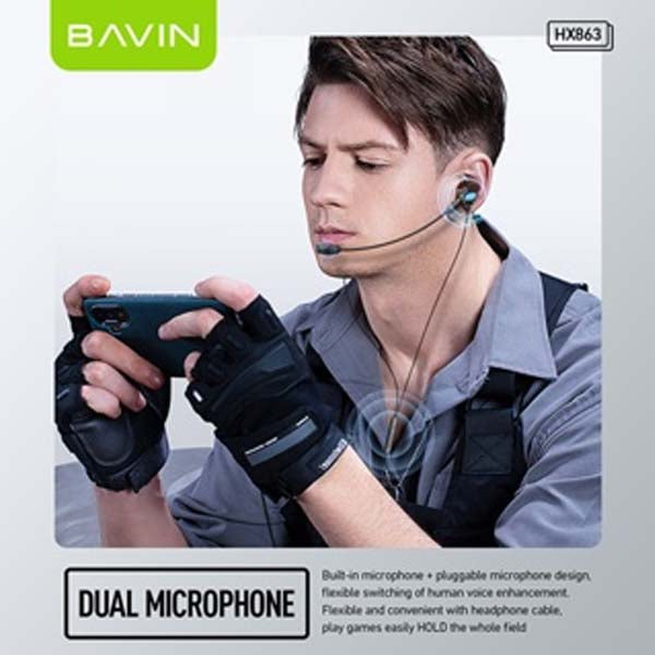 Bavin HX863 Gaming Wired Earphones HiFi Stereo Sound Headset