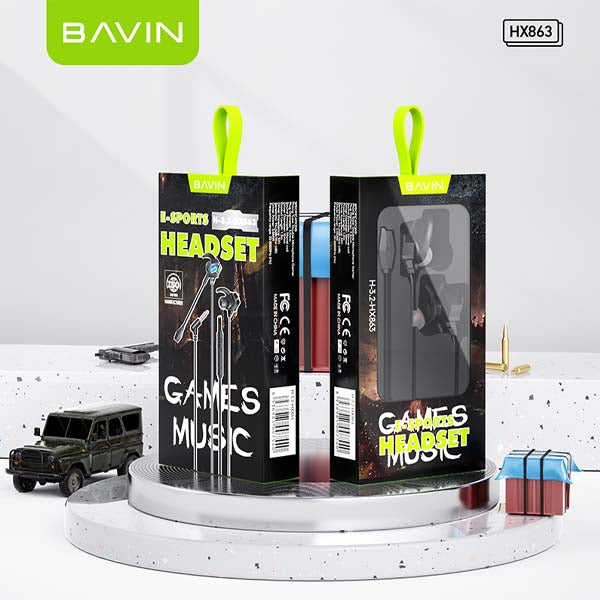 Bavin HX863 Gaming Wired Earphones HiFi Stereo Sound Headset