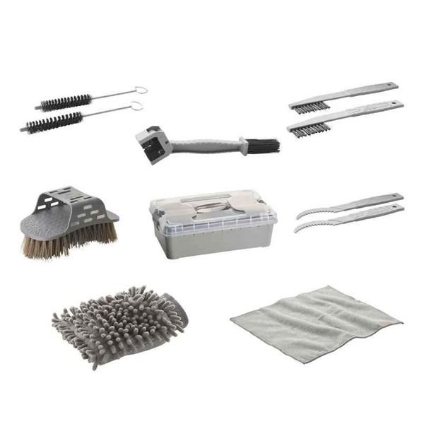 CRIVIT Bicycle Cleaning Set – 10-Piece Complete Bike Care Kit with Storage Box