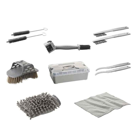 CRIVIT Bicycle Cleaning Set – 10-Piece Complete Bike Care Kit with Storage Box