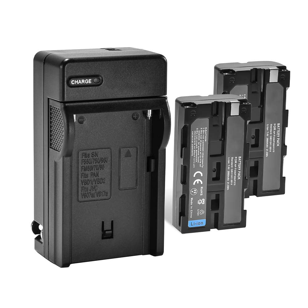 Camera NP-F550 F570 Battery & Dual Slot Charger Kit