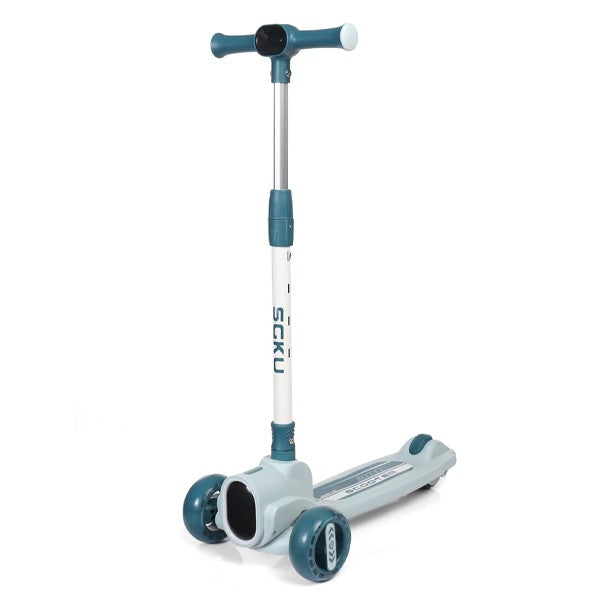 Dashwing Kick Scooter – Foldable, 3-Level Adjustable Aluminium Alloy Scooter with 3 LED Wheels (Green, 3-10 Years)