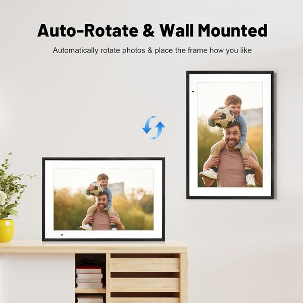 10.1" Smart Wi-Fi Digital Photo Frame – Touchscreen with App Control & Auto-Rotation