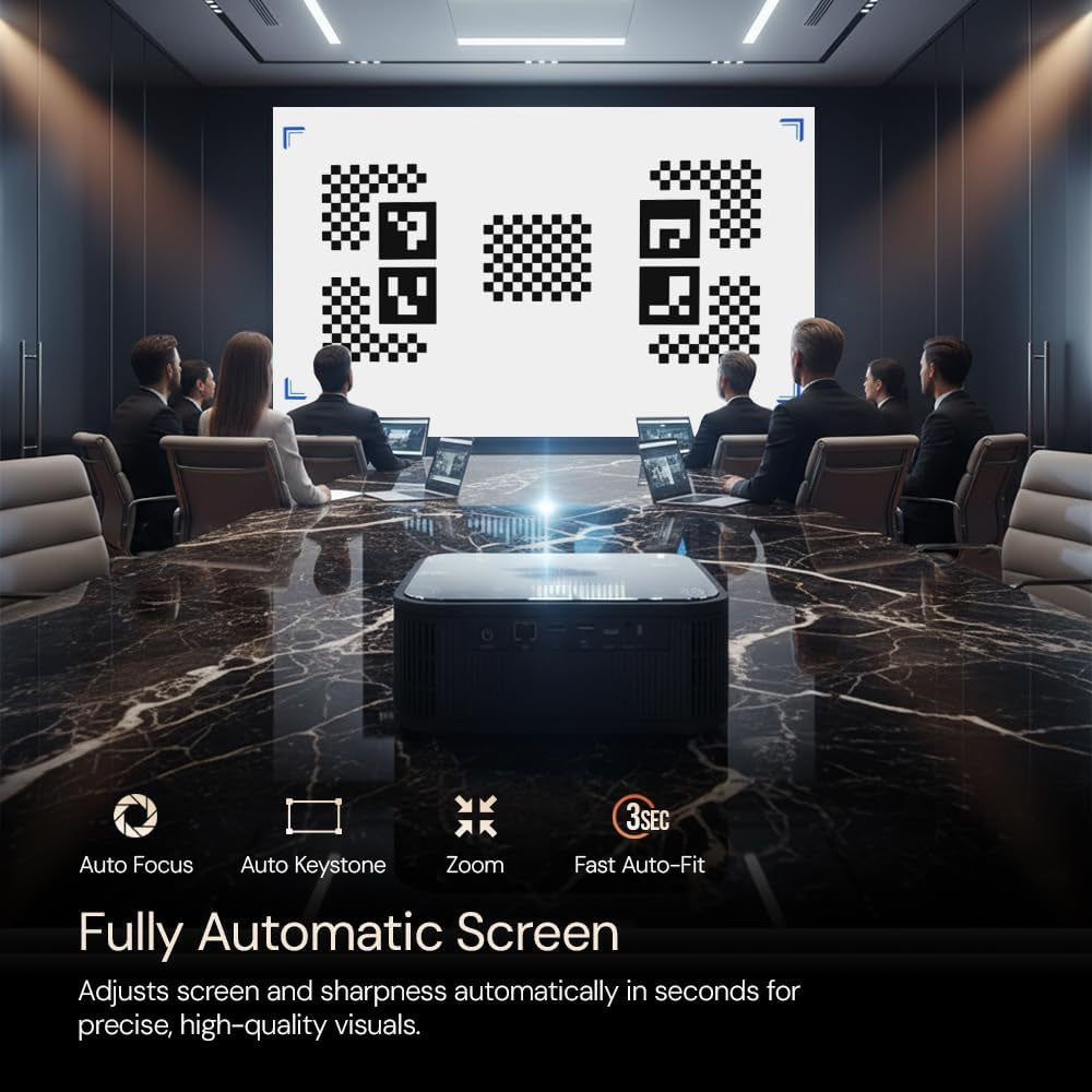 K7 Smart LED Projector with 4K decoding support and Android 13 operating system fully auto screen