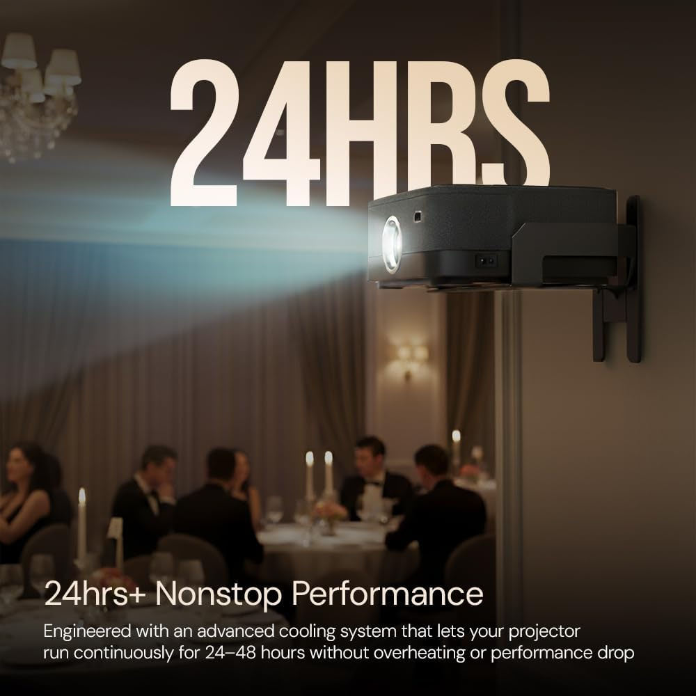 K7 Smart LED Projector with 4K decoding support and Android 13 operating system 24hours