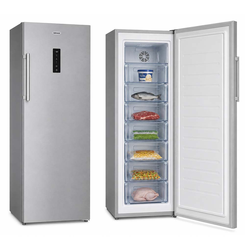 Mirage MR-FZN312S Silver No Frost Upright Freezer