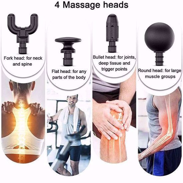 fascial gun massage long handheld deep tissue muscle massager 6 speed 3000rpm