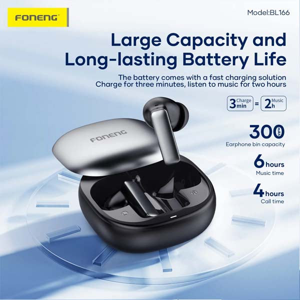 Foneng BL166 ANC+ENC Noise Cancelling TWS Wireless Earbuds