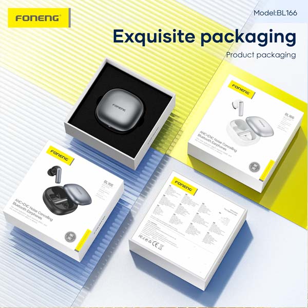 Foneng BL166 ANC+ENC Noise Cancelling TWS Wireless Earbuds