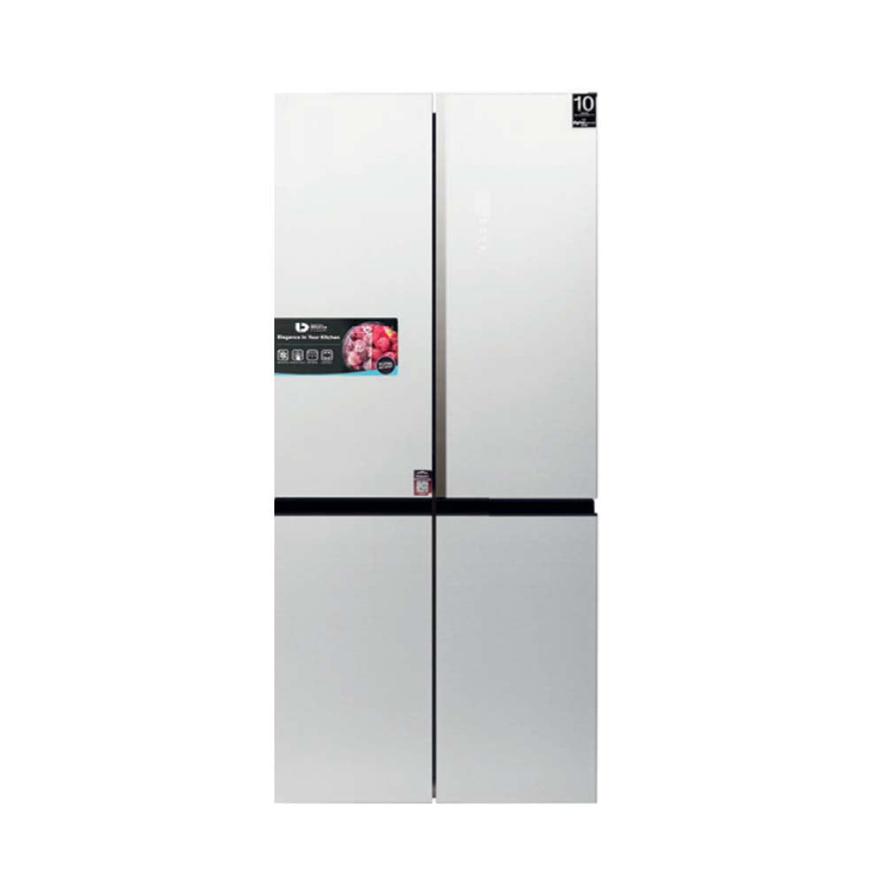 Four Door Inverter Refrigerator No Frost – White Pure Glass (MR-FRW731INV)