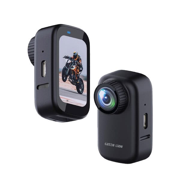 Green Lion Mini Action Camera – 4K Ultra HD Waterproof Sports Cam with Wide Angle Lens