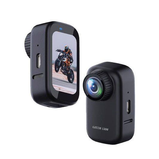 Green Lion Mini Action Camera – 4K Ultra HD Waterproof Sports Cam with Wide Angle Lens