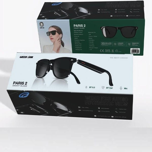 Green Lion Paris 2 Smart Glasses – Wireless Audio & Touch Control Sunglasses
