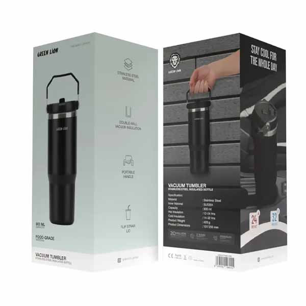 Green Lion Vacuum Tumbler 900ml – Double-Wall Insulated Stainless Steel Bottle