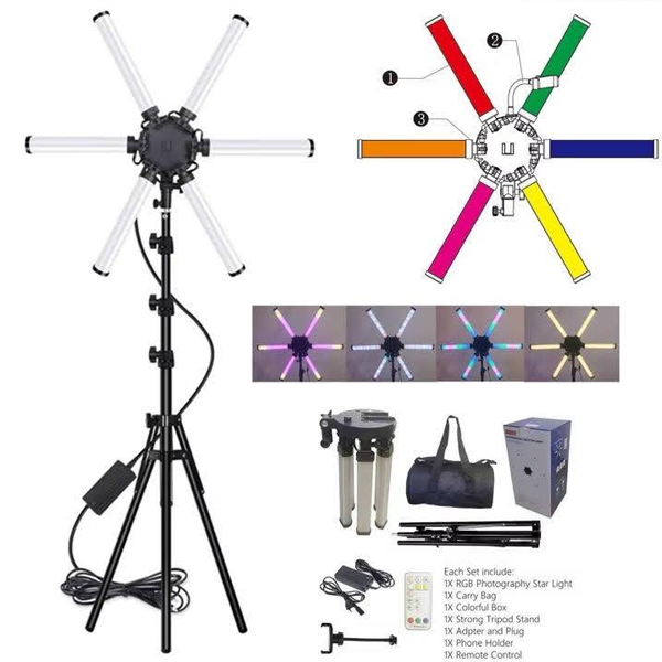 HD-60X RGB Floor LED Fill Light with Tripod & Phone Holder