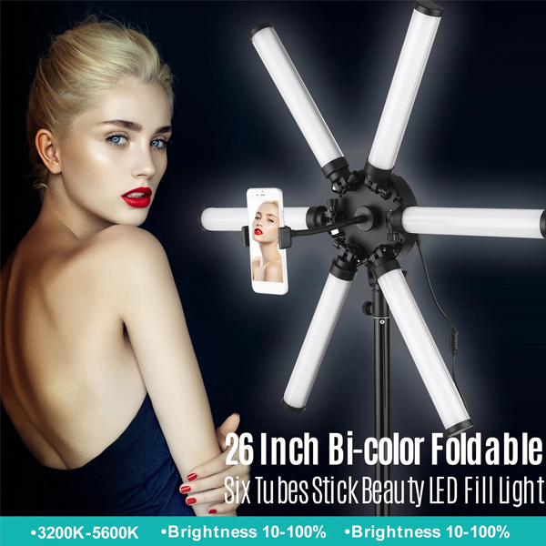 HD-60X RGB Floor LED Fill Light with Tripod & Phone Holder