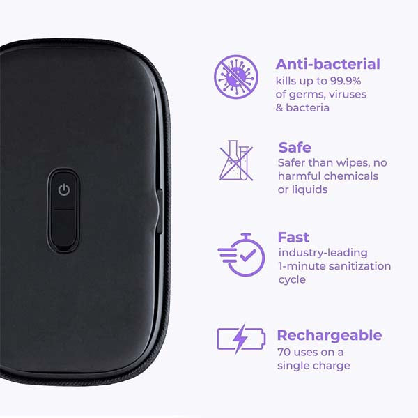 HoMedics UV-Clean Phone Sanitizer – Portable UV-C Disinfection in 1 Minute