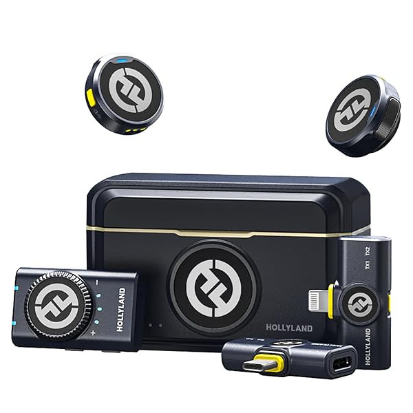 Hollyland Lark M2 Combo Wireless Lavalier Microphone – Dual Transmitters
