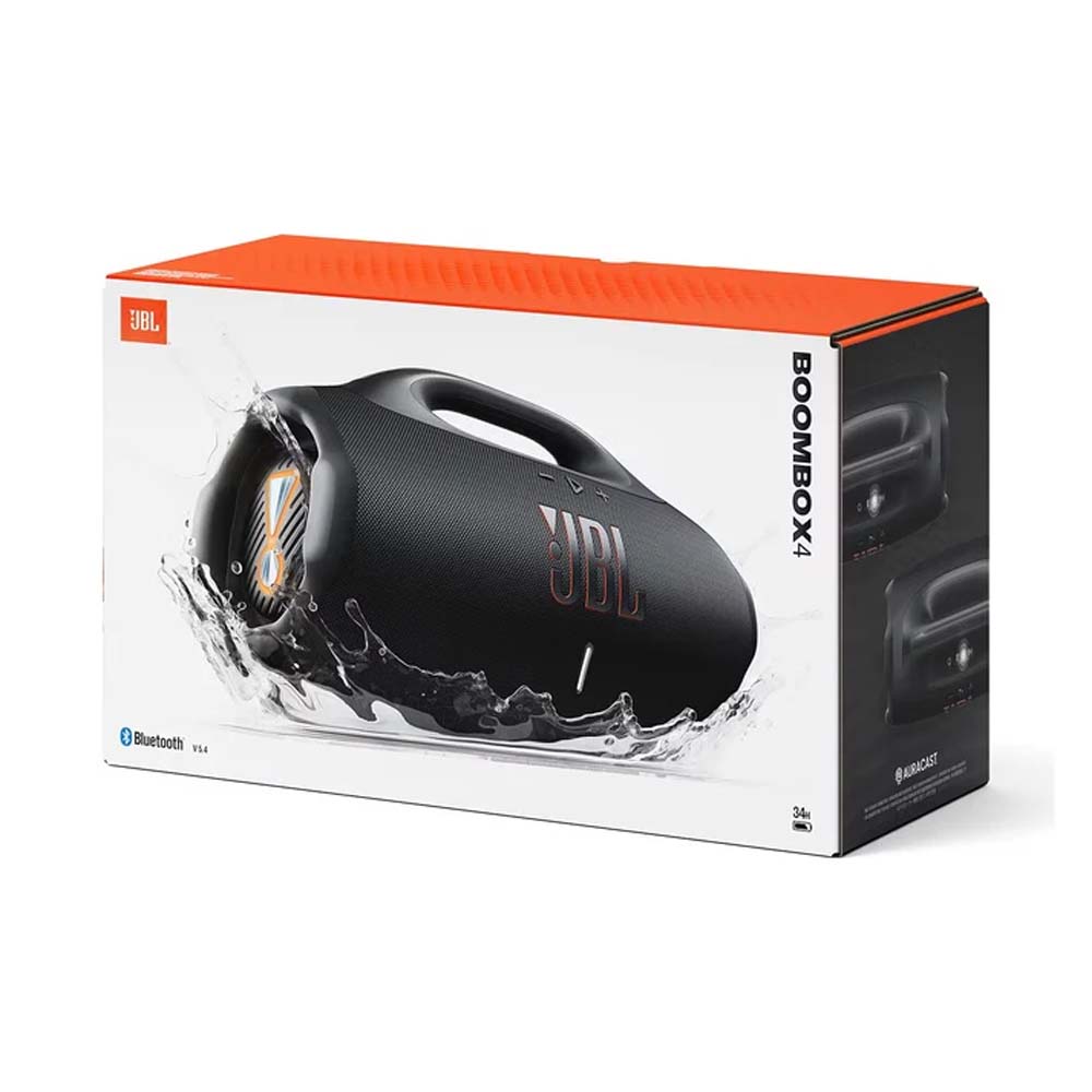 JBL Boombox 4 Black Portable Bluetooth Speaker IP68 34 Hour Playtime BOX