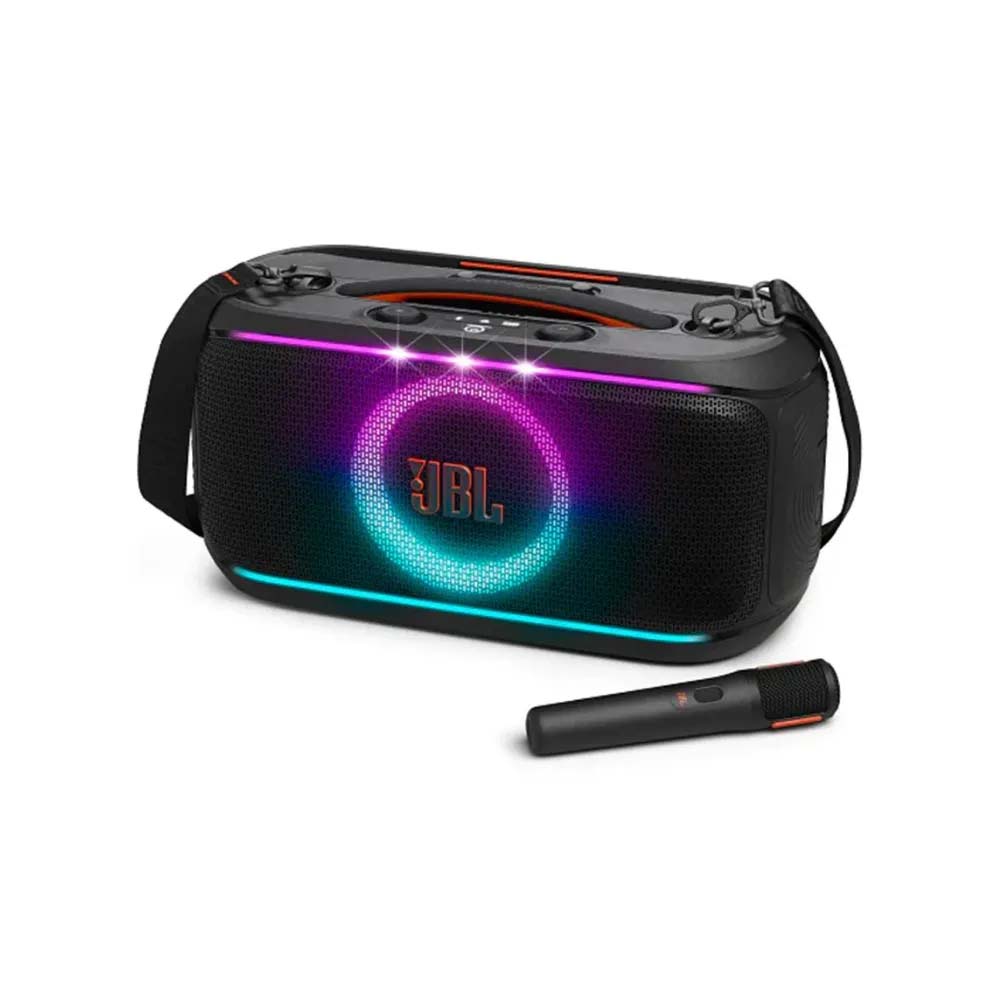 JBL PartyBox On-The-Go 2 Black 100W Portable Speaker with Wireless Microphone