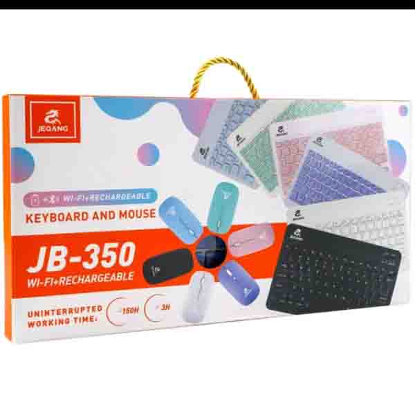 JEQANG JB-350 Bluetooth Rechargeable Keyboard and Mouse Combo – Wireless and Silent