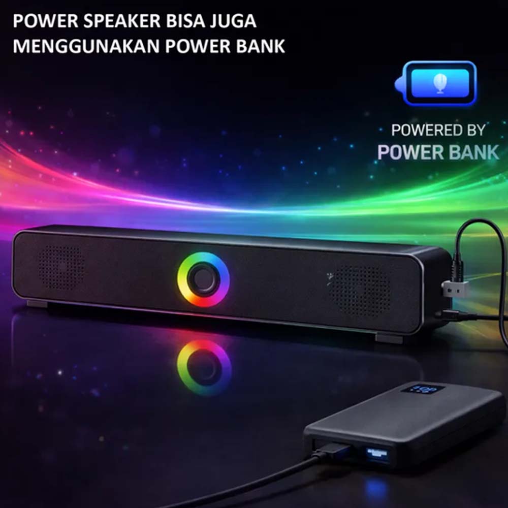 K2065BT Mini RGB Bluetooth Soundbar Speaker