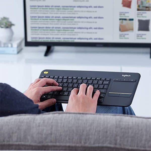 لوحة مفاتيح لوجيتك K400 بلس اللاسلكية مع لوحة لمس (علبة مفتوحة)