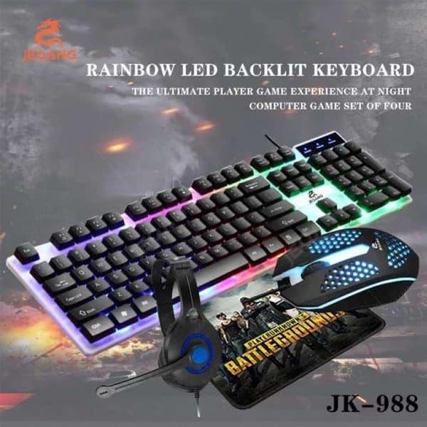 KEYBOARD GAMING JEQANG JK-988 4IN1 GAME SET