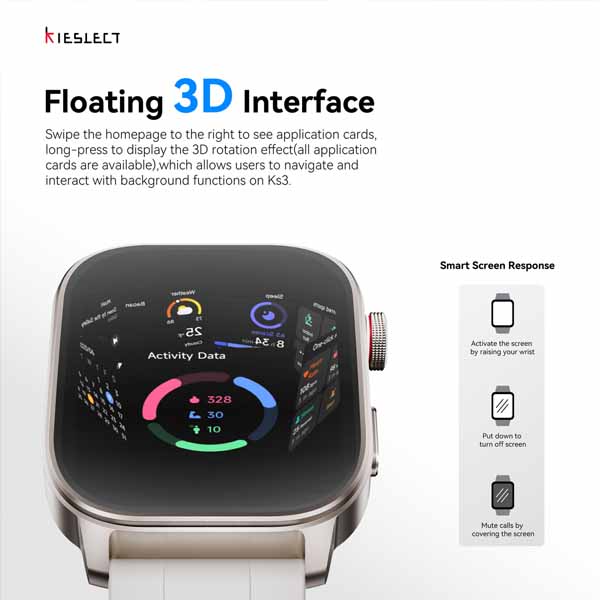 Kieslect KS3 Elite – GPS Smartwatch with HD Calling & Fitness Tracking