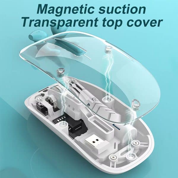 Lighting LED Ultra Slim 2.4G Magnetic BT Rechargeable Mouse