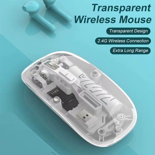 Lighting LED Ultra Slim 2.4G Magnetic BT Rechargeable Mouse