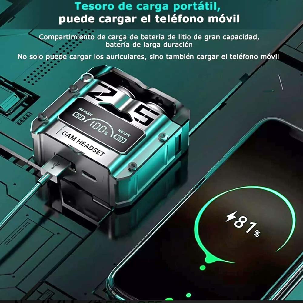 M25 TWS Wireless Gaming Earbuds with Charging Case